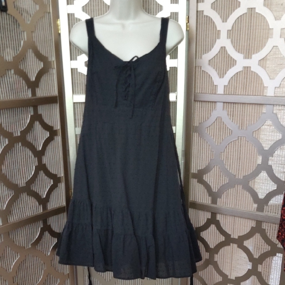 Xhilaration Black Sleeveless Scoop Neck Sundress